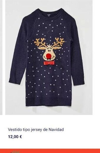 Vestido Tipo Jersey de Navidad