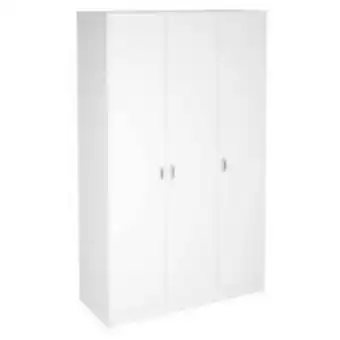 BricoCentro Armario ropero 3 puertas blanco 200x128x52cm oferta