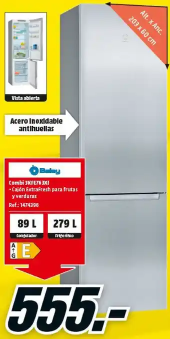 MediaMarkt Combi 3KFE763XI oferta