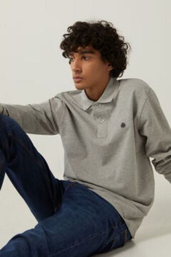 Fifty Factory Polo piqué manga larga oferta