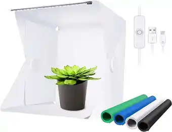 Amazon Neewer mini foto etudio caja 22cm tienda de luz portátil para fotografía softbox de iluminación plegable con 1 tira de led... oferta