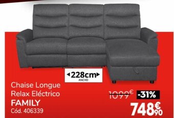 Conforama Chaise Longue Relax Electrico Family oferta