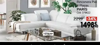 Conforama Rinconera Piel 4 plazas oferta