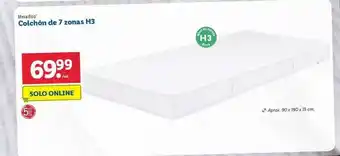 Lidl Meradiso Colchón De 7 Zonas H3 oferta