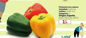 Alcampo Pimientos Tres Colores 500g oferta