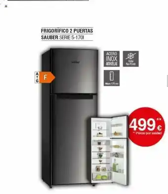 Milar Frigorífico 2 Puertas Sauber Serie 5-170l oferta
