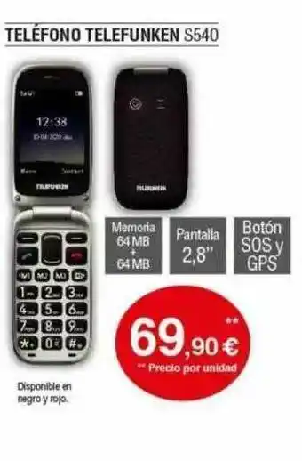 Milar Teléfono Telefunken S540 oferta