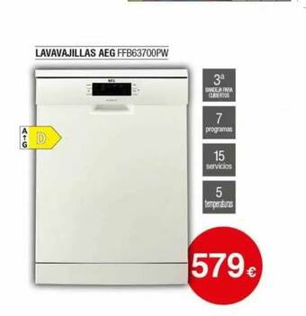 Milar Lavavajillas Aeg oferta