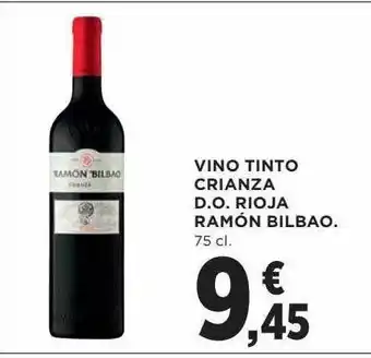Hipercor Vino tinto crianza d.o. rioja ramón bilbao oferta