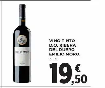 Hipercor Vino tinto d.o. ribera del duero emilio moro oferta