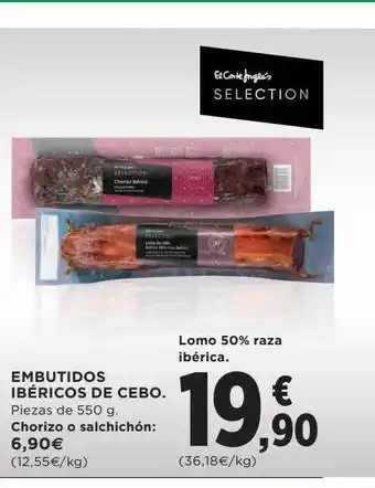 Hipercor Embutidos ibéricos de cebo oferta