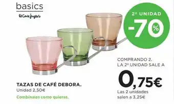 Hipercor 2a unidad -70% tazas de café debora oferta