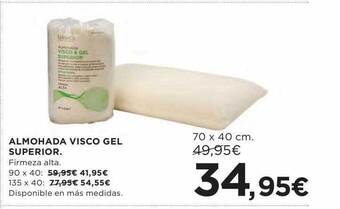 Hipercor Almohada visco gel superior oferta