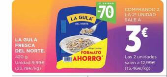Hipercor 2a unidad -70% la gula fresca del norte oferta