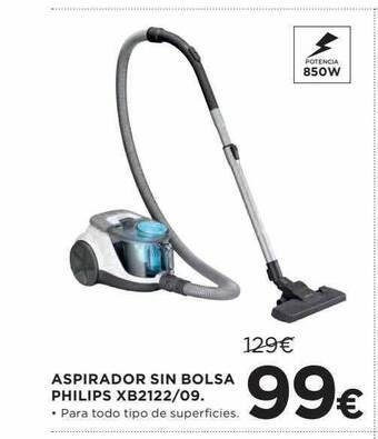 Hipercor Aspirador sin bolsa philips xb2122-09 oferta