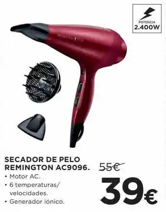 Hipercor Secador de pelo remington ac9096 oferta