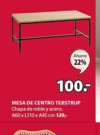 JYSK Mesa de Centro Tebstrup oferta
