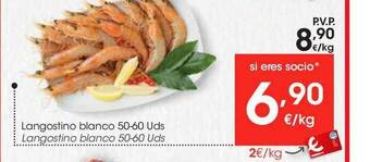 Eroski Langostino Blanco 50-60 Uds oferta