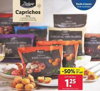 Lidl Deluxe caprichos 350 g oferta
