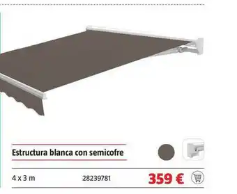 Bauhaus Estructura Blanca Con Semicofre 4x3m oferta