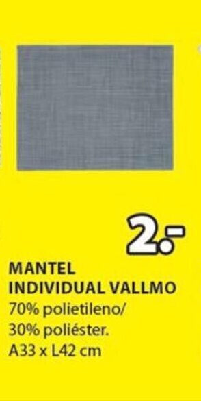 JYSK Mantel Individual Vallmo oferta