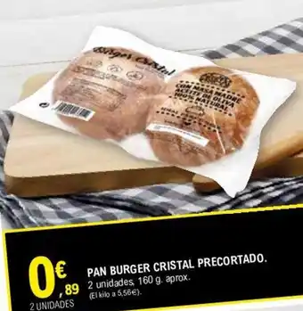 E.Leclerc Pan Burger Cristal Precortado 160g oferta