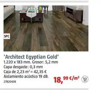 Bauhaus Architech Egyptian Gold 1.220 x 183 mm. 5,2 mm oferta