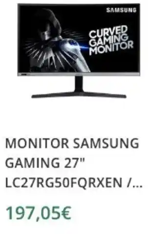 PCBox Monitor Samsung Gaming 27" LC27RG50FQRXEN oferta
