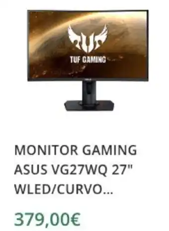 PCBox Monitor Gaming Asus VG27WQ 27" Wled/Curvo oferta