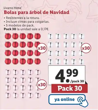 Lidl Bolas Para arbol de Navidad oferta