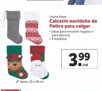 Lidl Calcetin Navideno de Fieltro Para Colgar oferta