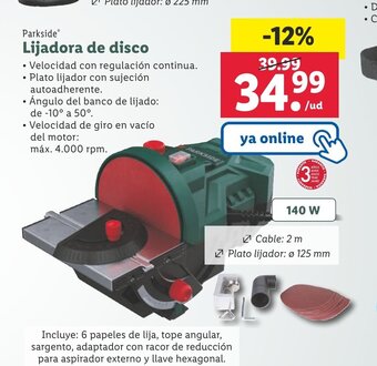 Lidl Lijadora de Disco oferta