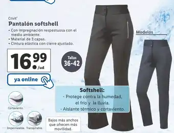Lidl Pantalon Softshell oferta