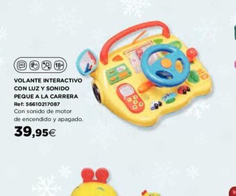 Hipercor Volante Interactivo Con Luz y Sonido Peque A La Carrera oferta