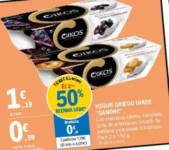 E.Leclerc "Danone Yogur Griego Oikos 2 x 110g oferta