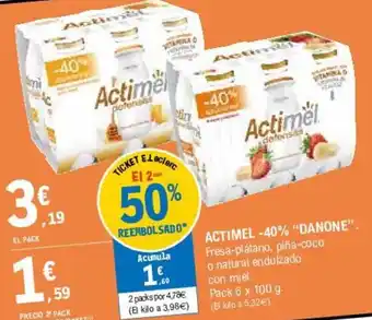 E.Leclerc "Danone" Actimel -40% 6 x 100g oferta
