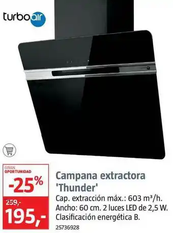 Bauhaus Campana Extractora Thunder Turboair oferta