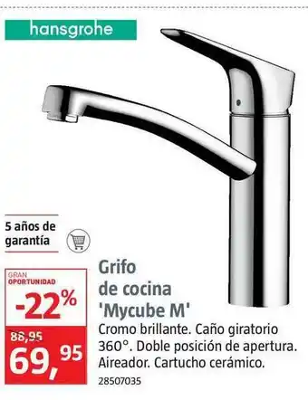 Bauhaus Grifo De Cocina Mycube M Hansgrohe oferta