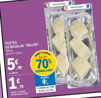 E.Leclerc "Delfin" Filetes De Bacalao 400g oferta