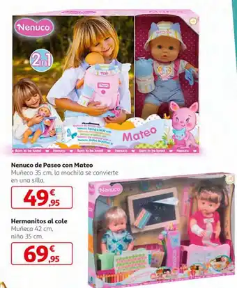 Alcampo Nenuco de paseo con mateo hermanitos al cole oferta