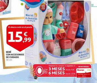 Alcampo Bebé con accesorios de cuidado oferta