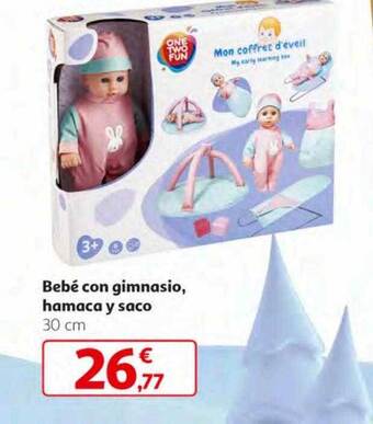 Alcampo Bebé con gimnasio hamaca y saco oferta