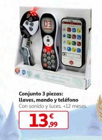 Alcampo Conjunto 3 piezas: llaves mando y teléfono oferta