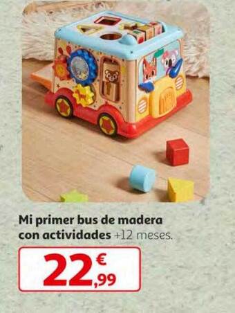 Alcampo Mi primer bus de madera con actividades oferta
