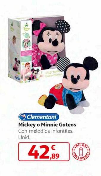 Alcampo Clementoni mickey o minnie gateos oferta
