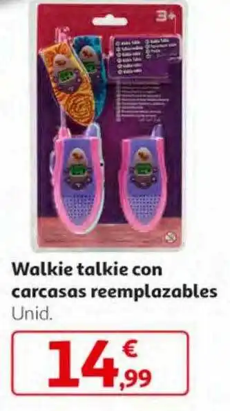Walkie talkie con carcasas reemplazable