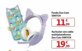 Alcampo Funda zoo cute switch auricular con cable multiplataforma zoo cute switch oferta