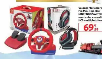 Alcampo Volante mario kart pro mini rojo hori nintendo switch hc9 multiplataforme oferta