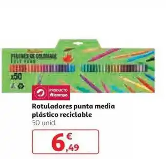 Alcampo Rotuladores punta media plástico reciclable oferta