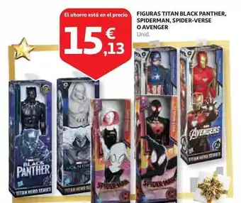 Alcampo Figuras titan black panther spiderman spider-verse o avenger oferta